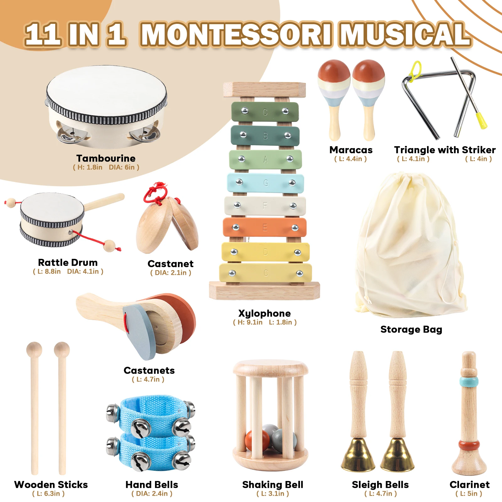 11 in 1 Toddler Musical Instruments - Image 2
