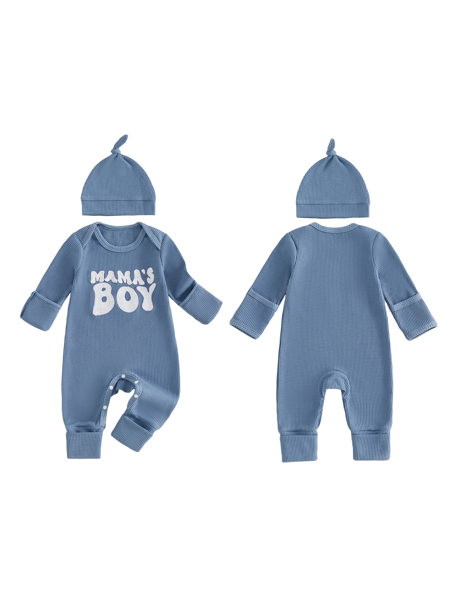 Waffle Knit Knit Long Boy Outfit - Image 2