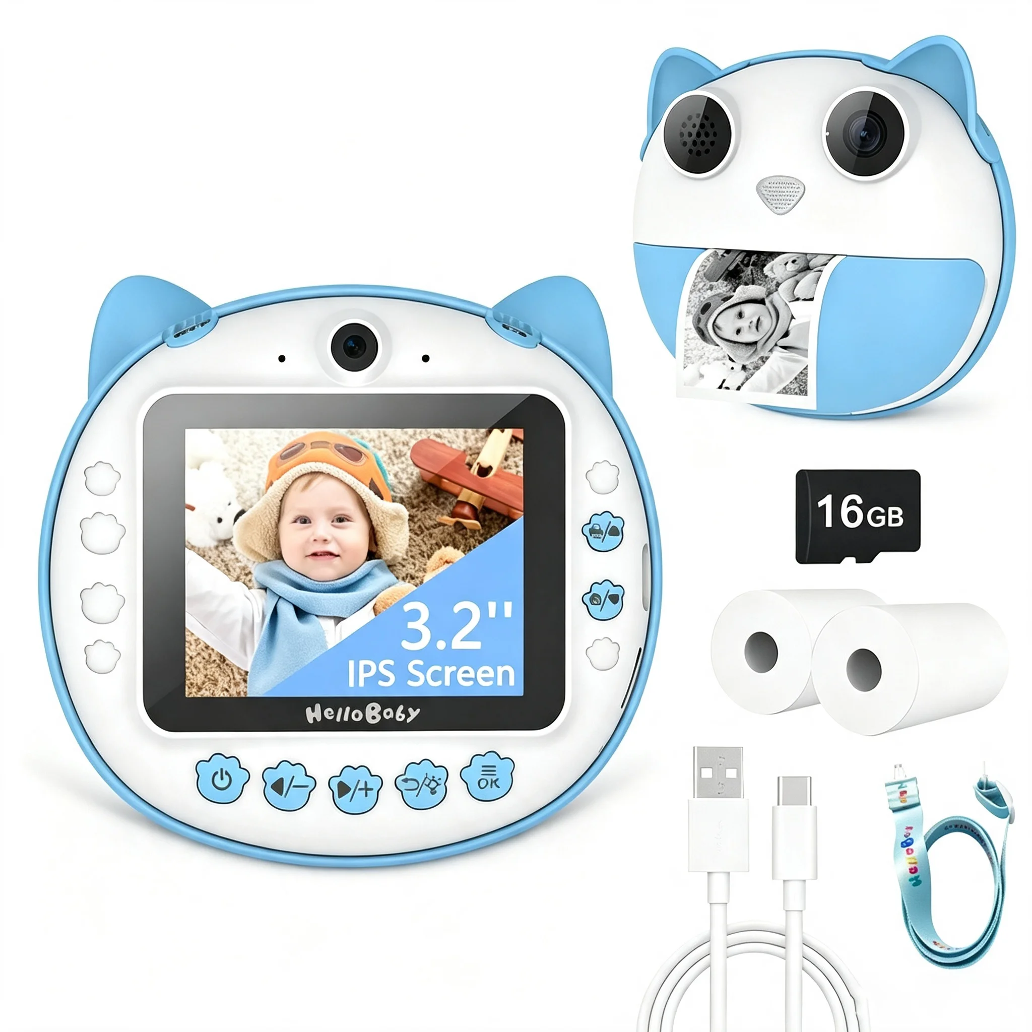 HelloBaby Instant Print Camera with 16GB Memory - Image 1
