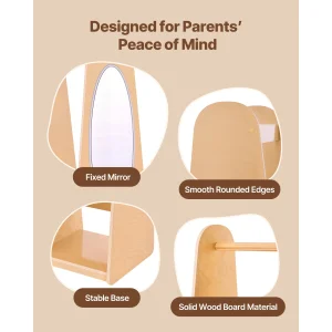 SucceBuy Kids Wooden Dress Up Storage - Thumbnail Image 6