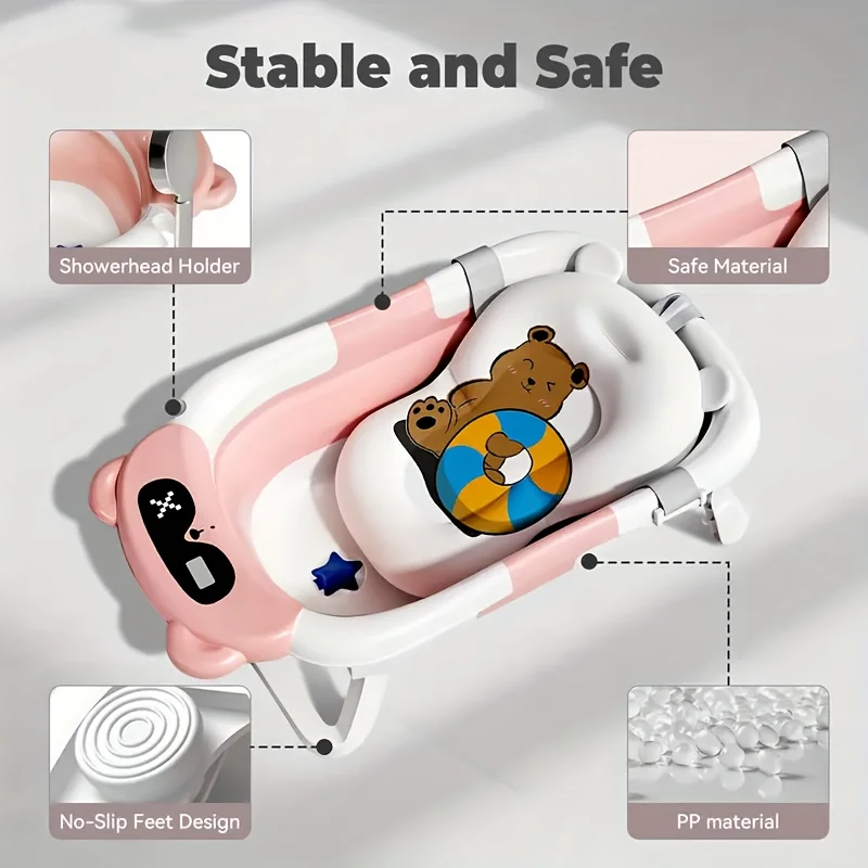 Foldable Baby Bath Set with Temperature Monitor - Image 4
