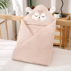 New Coral Fleece Bath Towel for Infants and Children - Thumbnail Image 4