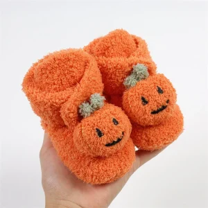 Cute Infant Halloween Pumpkin Booties - Thumbnail Image 5