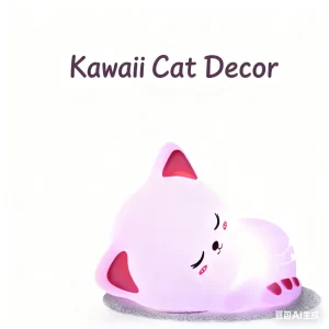 Cute Rechargeable Silicone LED Cat Night Light - Thumbnail Image 5