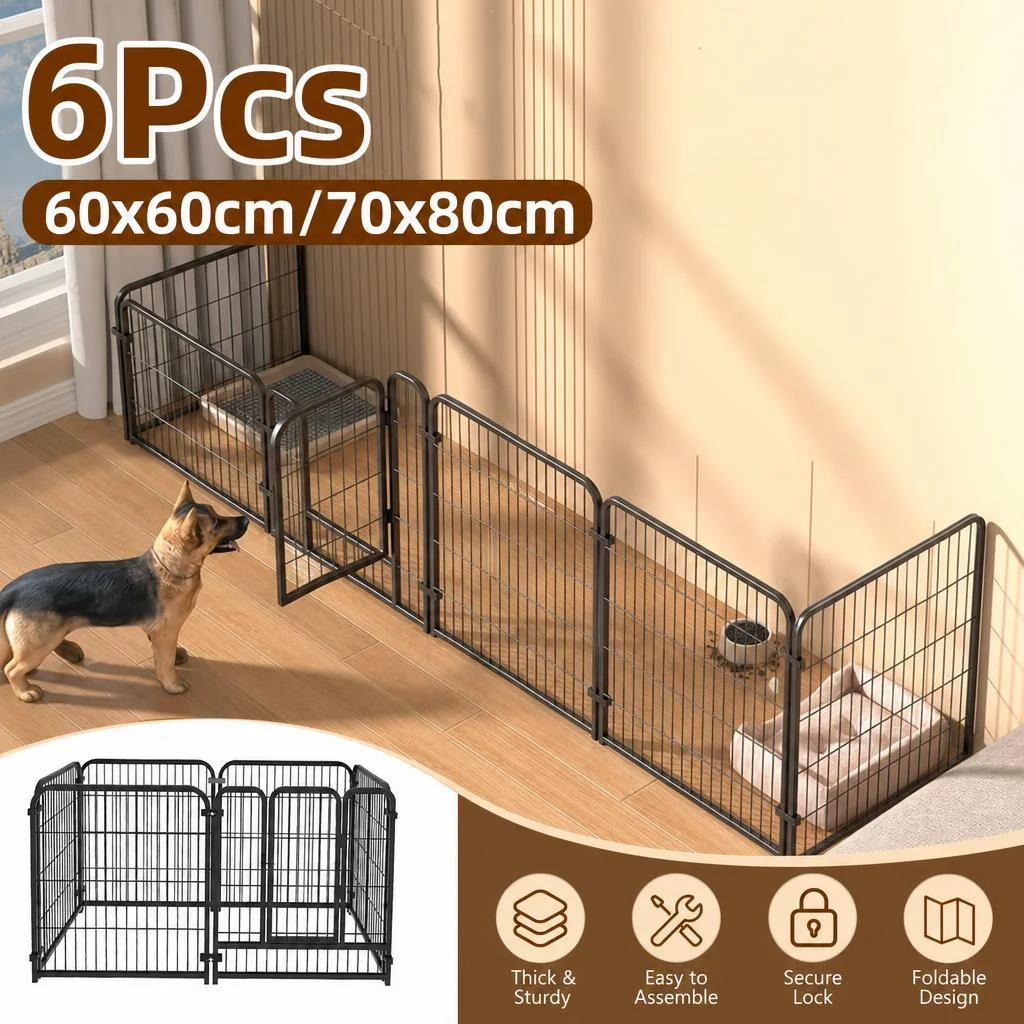 6 Panels Dog Fence Playpen - Image 1