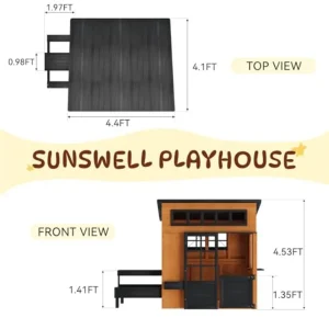Outdoor Playhouse For Kids Aged 3-8 - Thumbnail Image 2