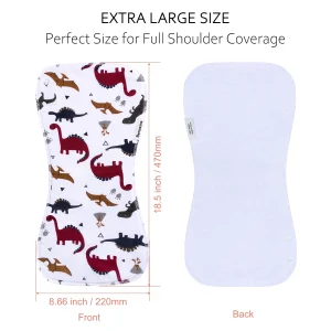 Benoxine 12-Pack 2-in-1 Baby-Boys&Girls Burp Cloths - Thumbnail Image 6