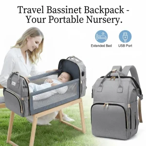 Multifunctional Travel Diaper Bag Backpack - Thumbnail Image 6