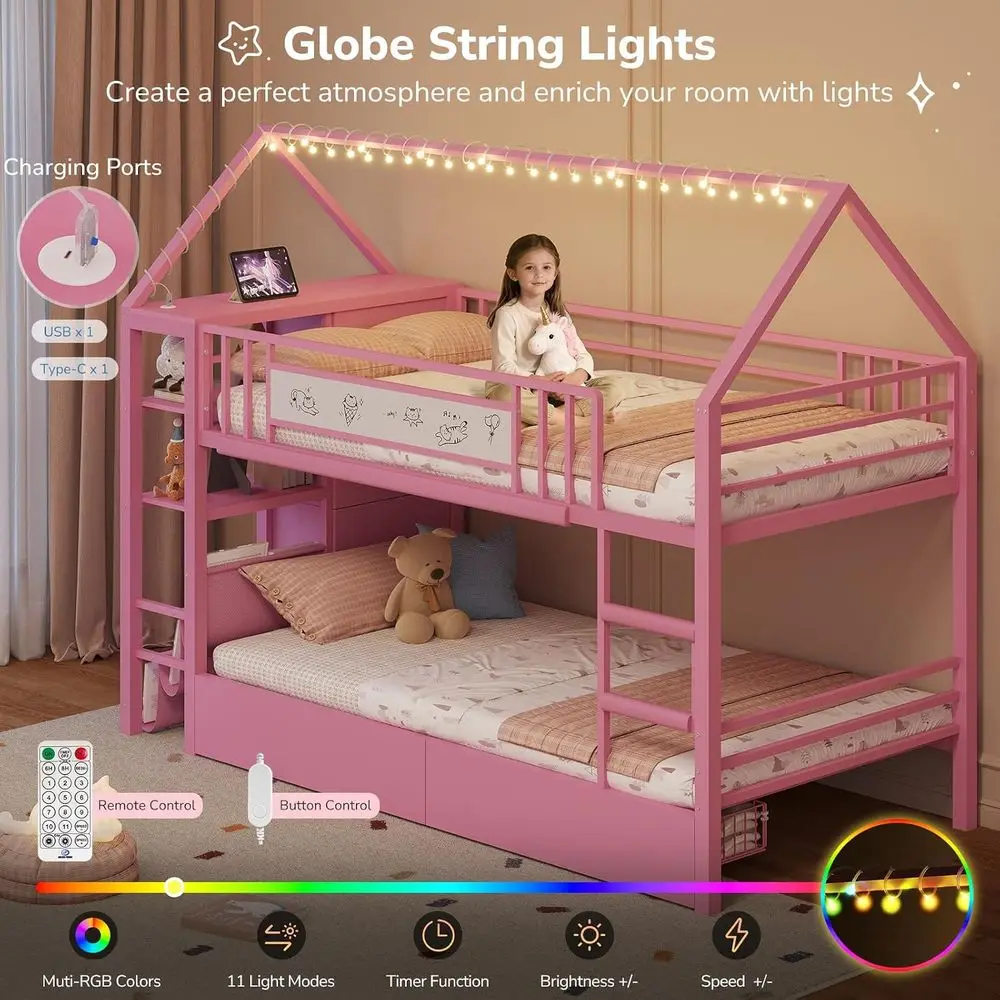 Twin Bunk Bed or Kids with 6 Storage spaces - Image 5