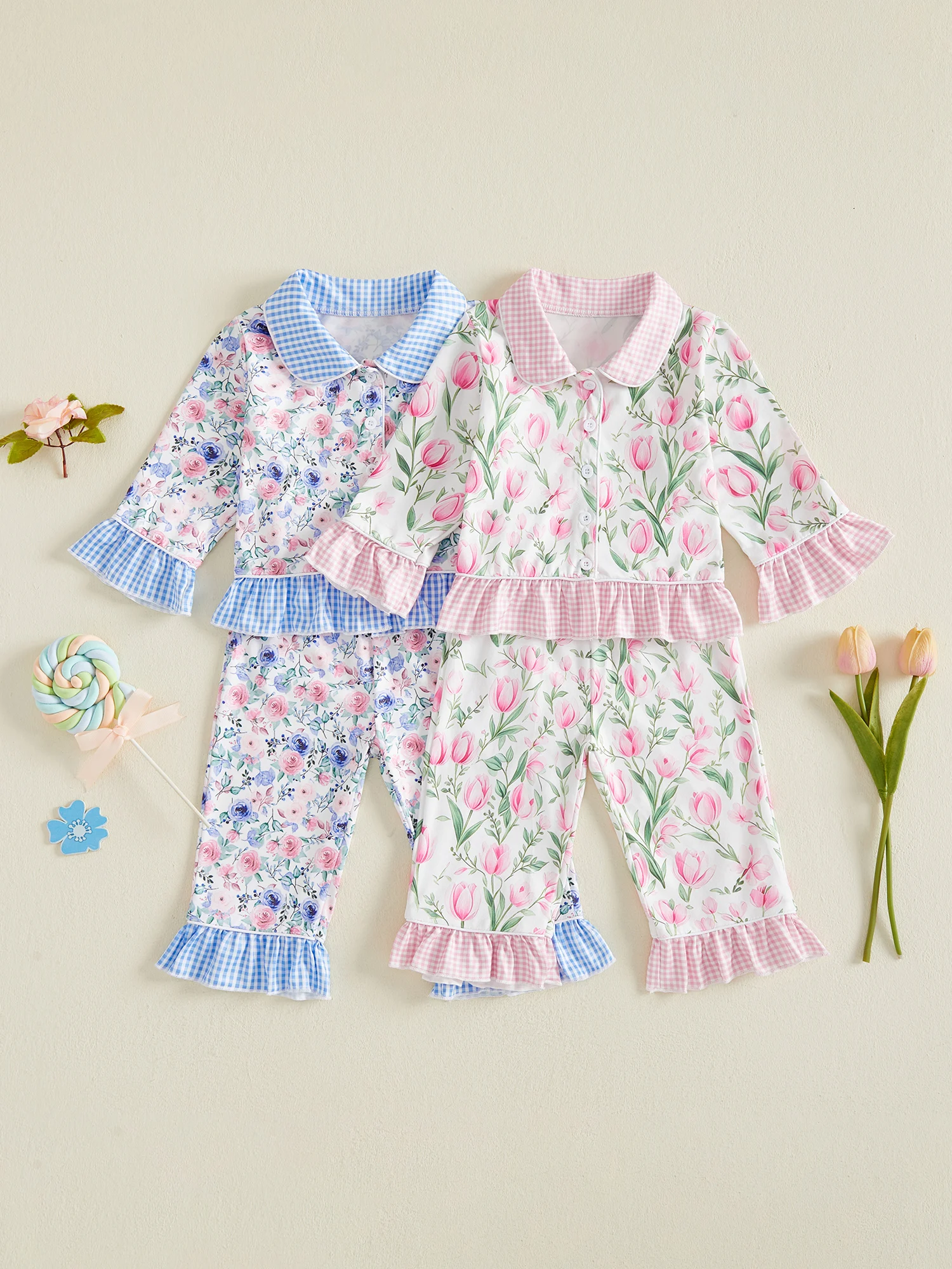Pajamas Set Long Tops Fall-Pajamas - Image 1