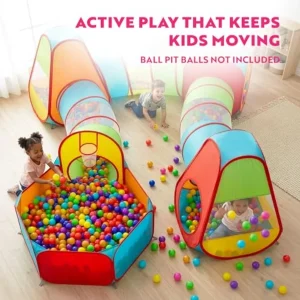 7pc Play Tent with 1 Big Ball Pit for Babies - Thumbnail Image 5