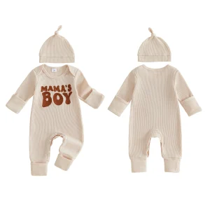 Waffle Knit Knit Long Boy Outfit