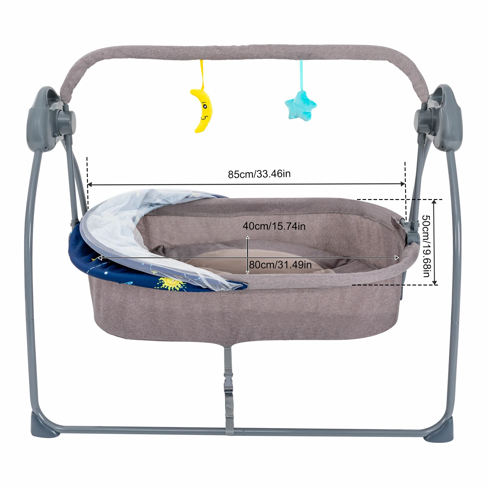Baby Cradle Swing 5 Speeds Electric Stand - Image 3