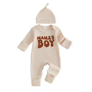 Waffle Knit Knit Long Boy Outfit - Thumbnail Image 8