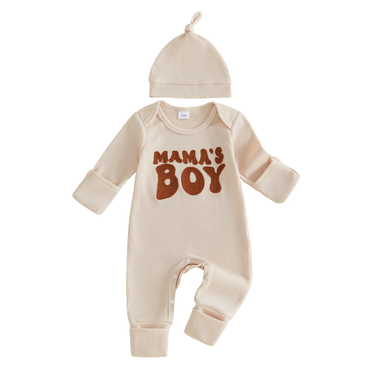 Waffle Knit Knit Long Boy Outfit - Image 8