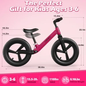 14 Inch Balance Bike for 3-6 Years - Thumbnail Image 6