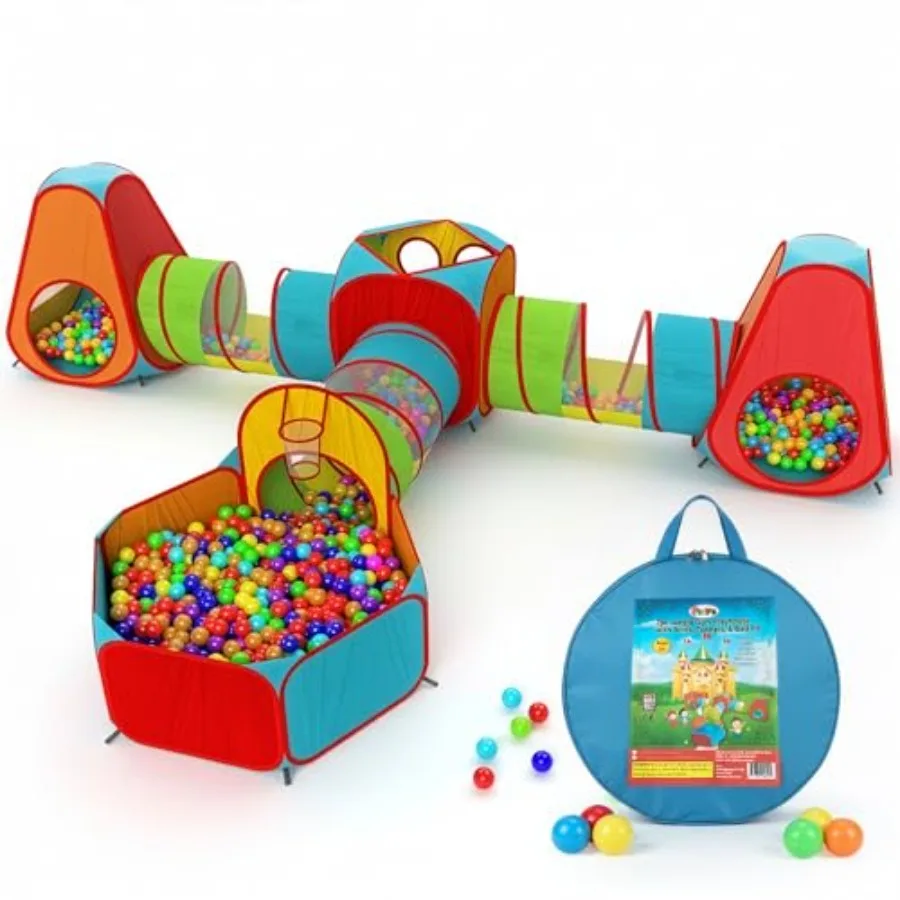 7pc Play Tent with 1 Big Ball Pit for Babies - Image 1
