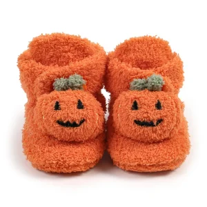 Cute Infant Halloween Pumpkin Booties