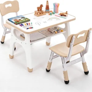 Children Kids Table and 2 Chairs Set