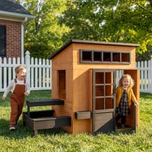 Outdoor Playhouse For Kids Aged 3-8 - Thumbnail Image 1