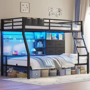 BTHST Bunk Bed Twin Over Twin with Storage