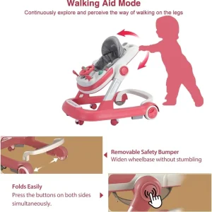2 in 1 Baby Walker, Toddler Baby Push Walker - Thumbnail Image 5