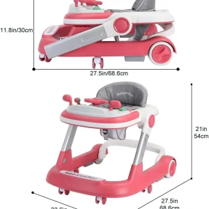 2 in 1 Baby Walker, Toddler Baby Push Walker - Thumbnail Image 3