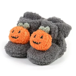 Cute Infant Halloween Pumpkin Booties - Thumbnail Image 7