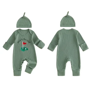 Waffle Knit Knit Long Boy Outfit - Thumbnail Image 4