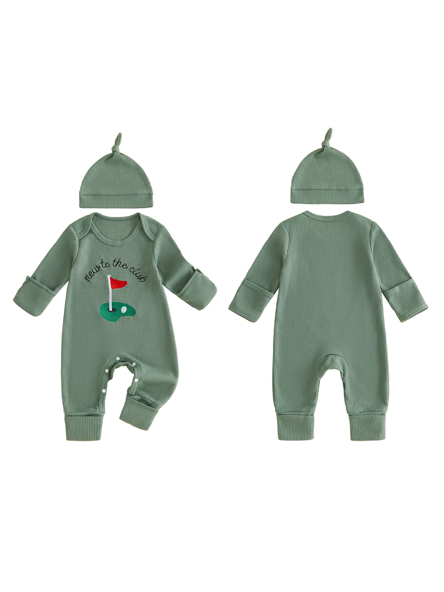 Waffle Knit Knit Long Boy Outfit - Image 4