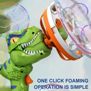 Soap Bubble Gun Dinosaur Electric Blowing - Thumbnail Image 2