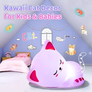 Cute Rechargeable Silicone LED Cat Night Light - Thumbnail Image 3