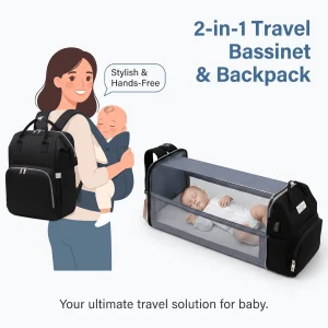 Multifunctional Travel Diaper Bag Backpack - Thumbnail Image 1