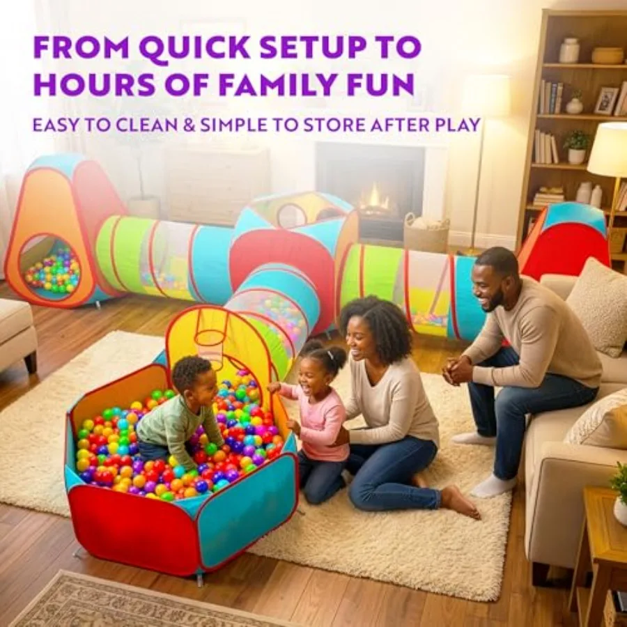 7pc Play Tent with 1 Big Ball Pit for Babies - Image 6
