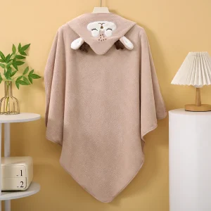 New Coral Fleece Bath Towel for Infants and Children - Thumbnail Image 2