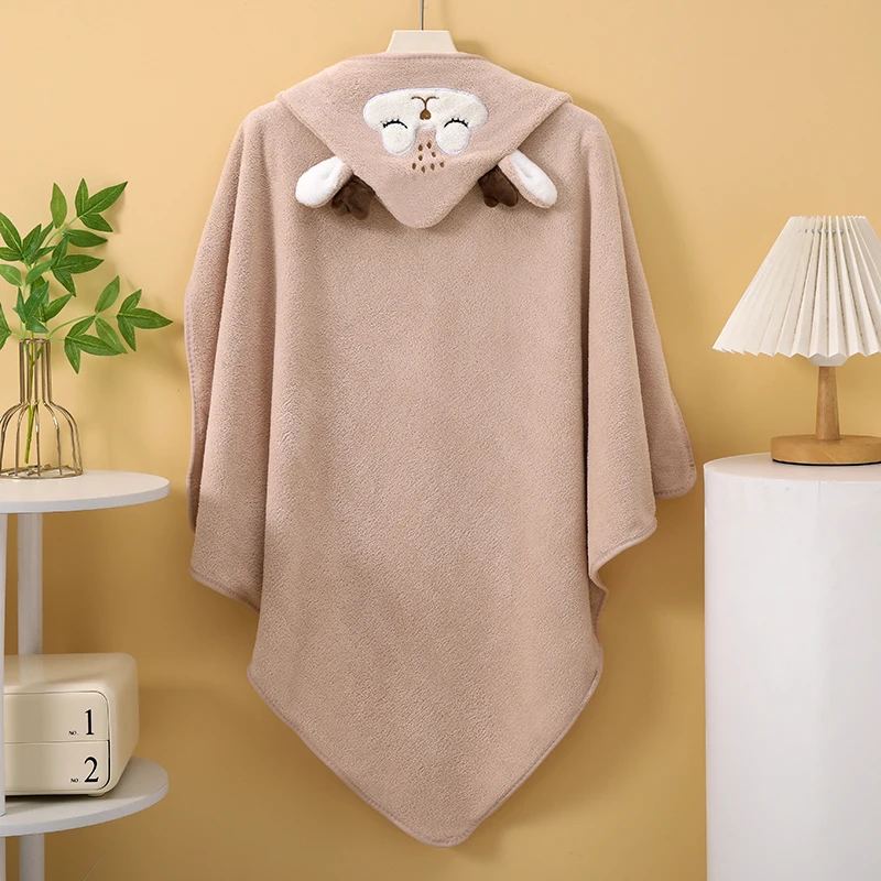 New Coral Fleece Bath Towel for Infants and Children - Image 2