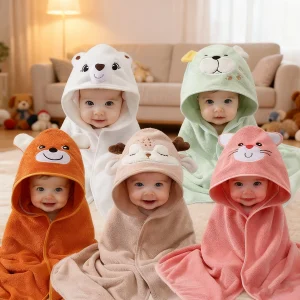New Coral Fleece Bath Towel for Infants and Children
