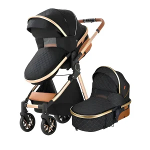 Luxury Travel Pram 3 in 1Baby Stroller - Thumbnail Image 2