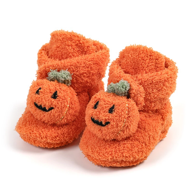 Cute Infant Halloween Pumpkin Booties - Image 8