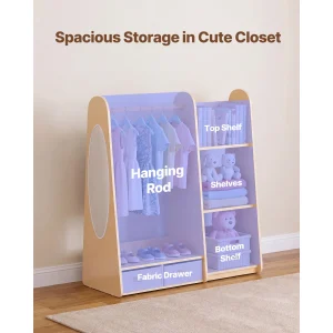 SucceBuy Kids Wooden Dress Up Storage - Thumbnail Image 3