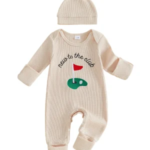 Waffle Knit Knit Long Boy Outfit - Thumbnail Image 3
