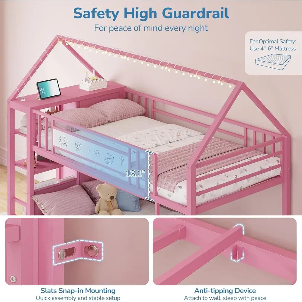 Twin Bunk Bed or Kids with 6 Storage spaces - Image 6