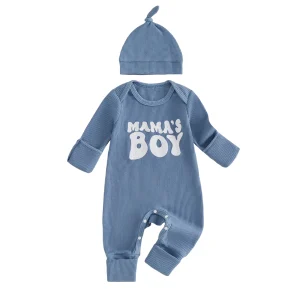 Waffle Knit Knit Long Boy Outfit - Thumbnail Image 10