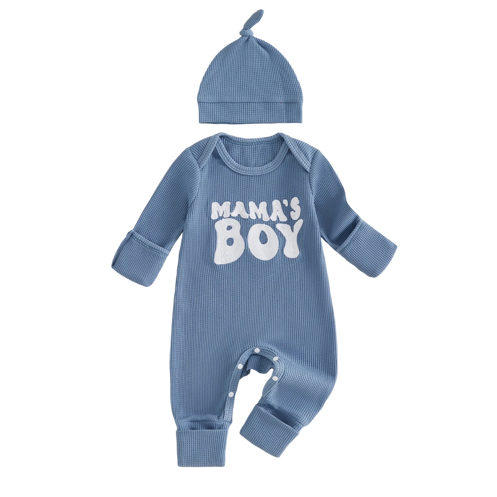 Waffle Knit Knit Long Boy Outfit - Image 10