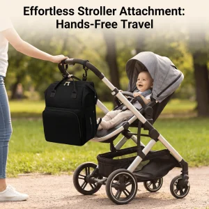 Multifunctional Travel Diaper Bag Backpack - Thumbnail Image 5